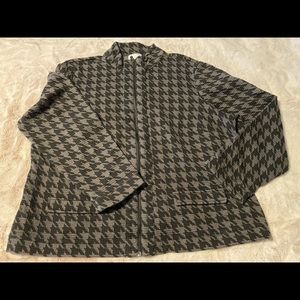 Houndstooth Zip up jacket (for work or dress)